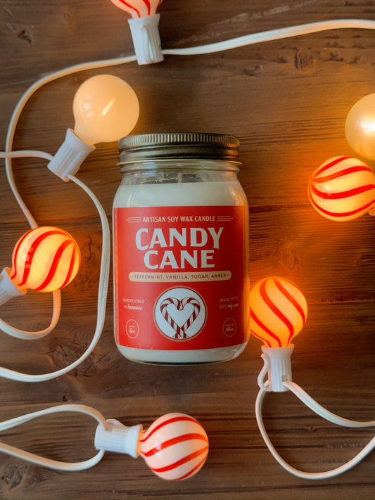 Candy Cane Large Candle
