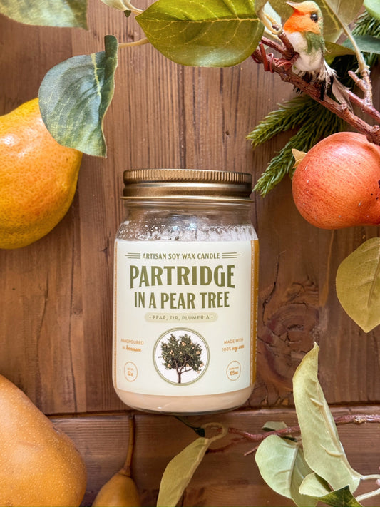 Partridge in a Pear Tree Large Candle