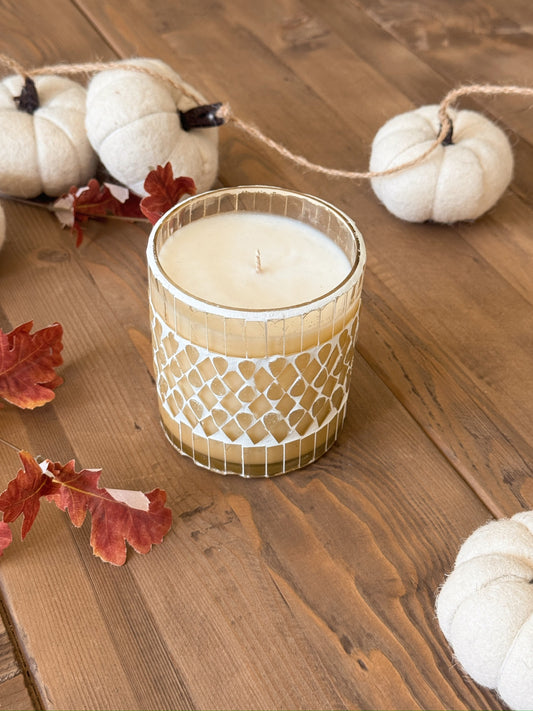 Pumpkin Soufflé Mosaic Candle