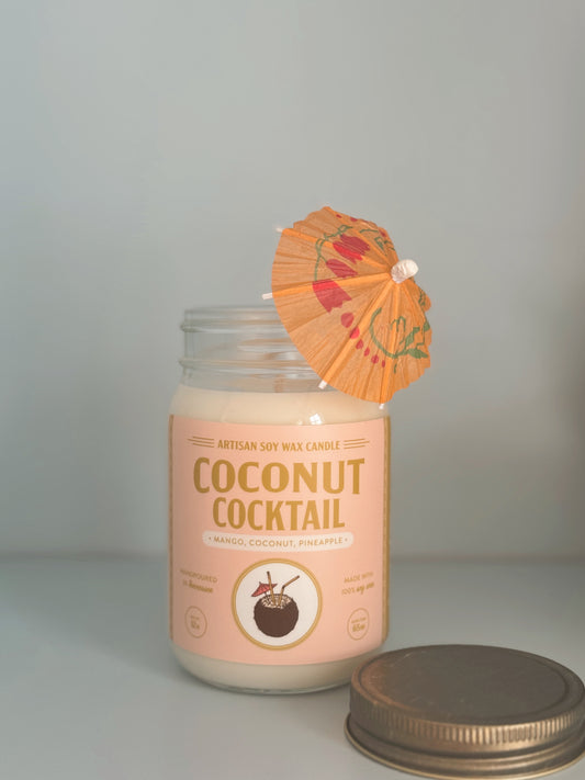 Coconut Cocktail Large Candle