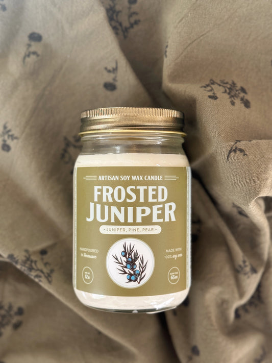 Frosted Juniper Large Candle