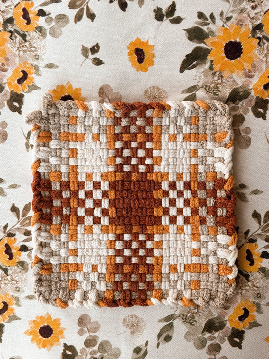 Pumpkin Handwoven Potholder
