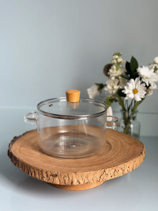 Wood & Glass Simmer Pot | Stovetop Potpourri