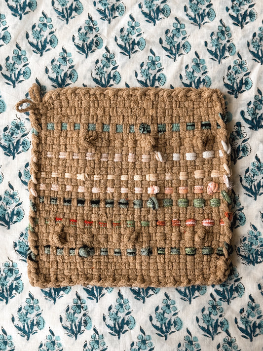 Knotted Bark Handmade Potholder