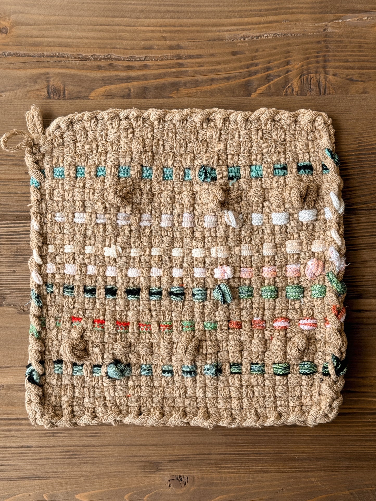 Knotted Bark Handmade Potholder