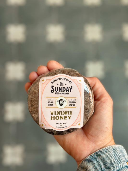 Wildflower Honey Felted Soap Bar