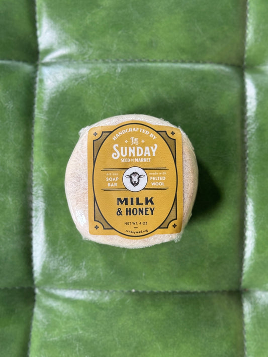 Milk & Honey Felted Soap Bar