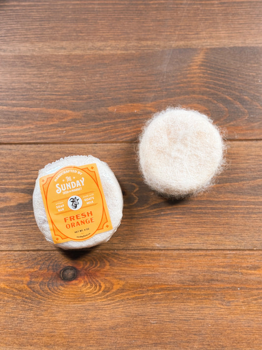 Fresh Orange Felted Soap Bar