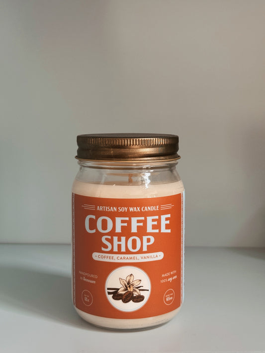 Coffee Shop Large Candle