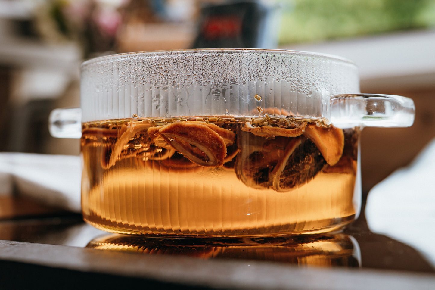 Wood & Glass Simmer Pot | Stovetop Potpourri