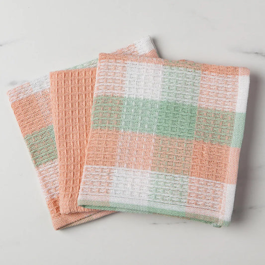 Dawn Check Waffle Dishcloth Set