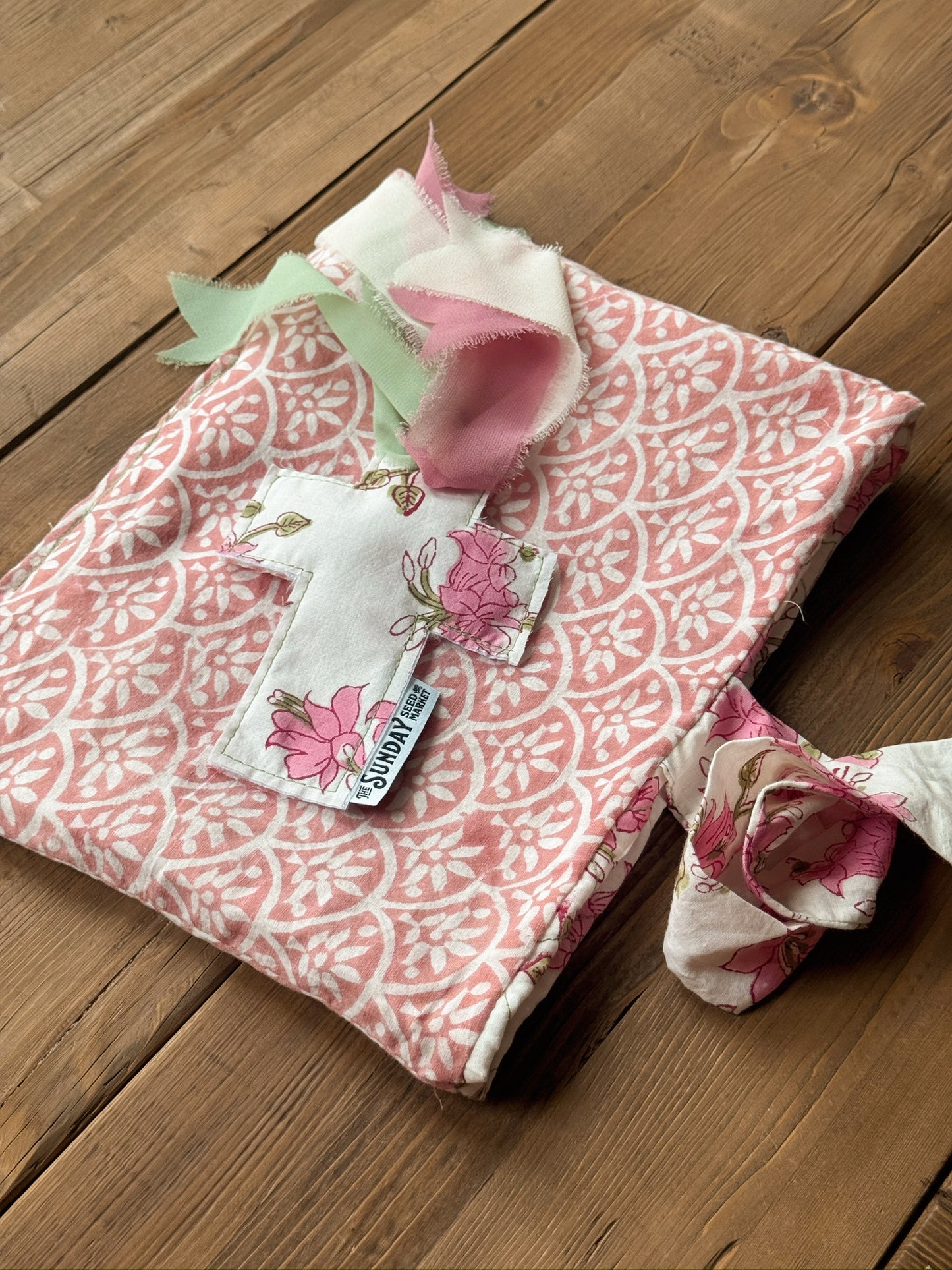 Quilted Book Cover & Cross Bookmark Bundle