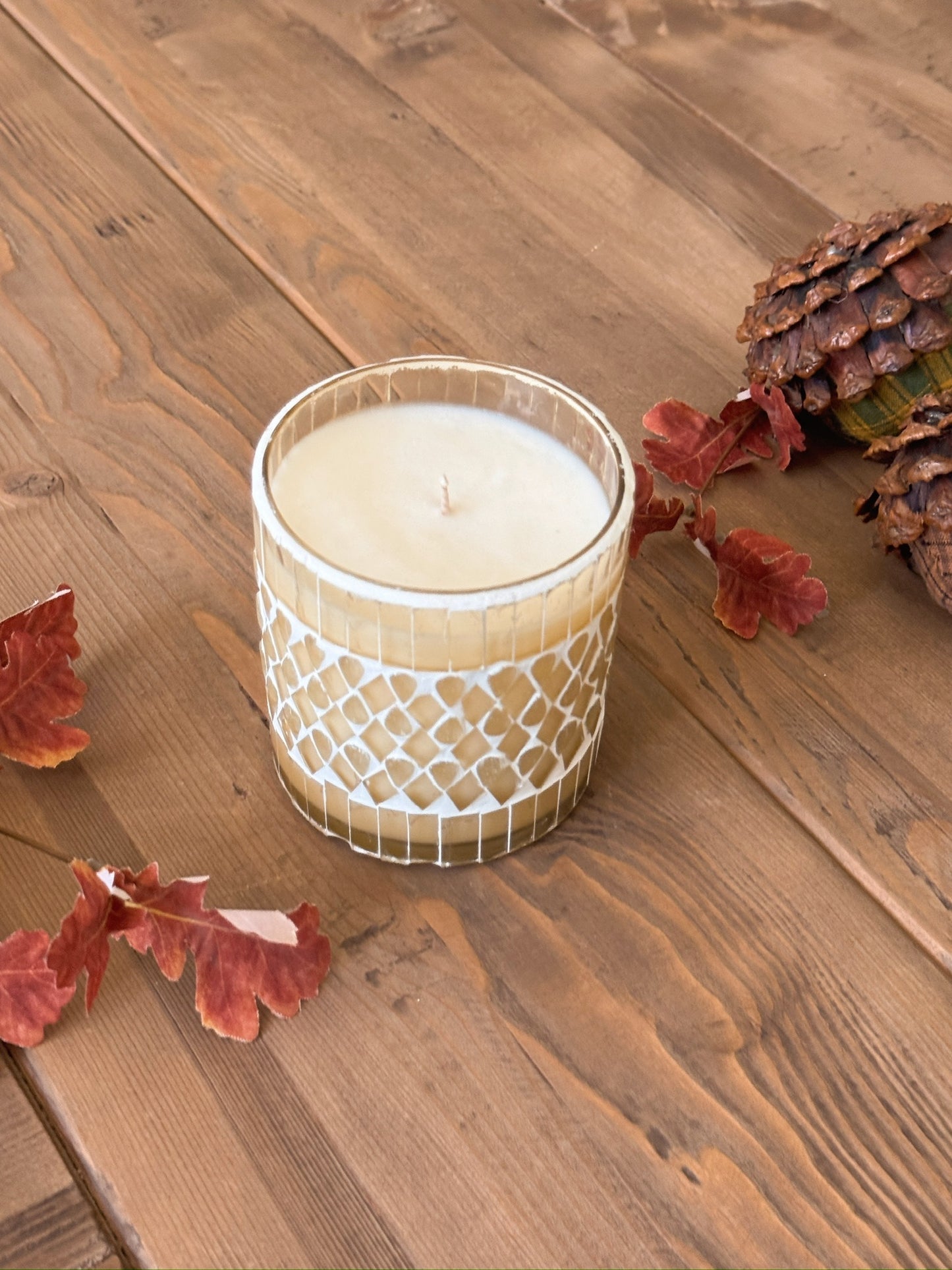Pumpkin Soufflé Mosaic Candle