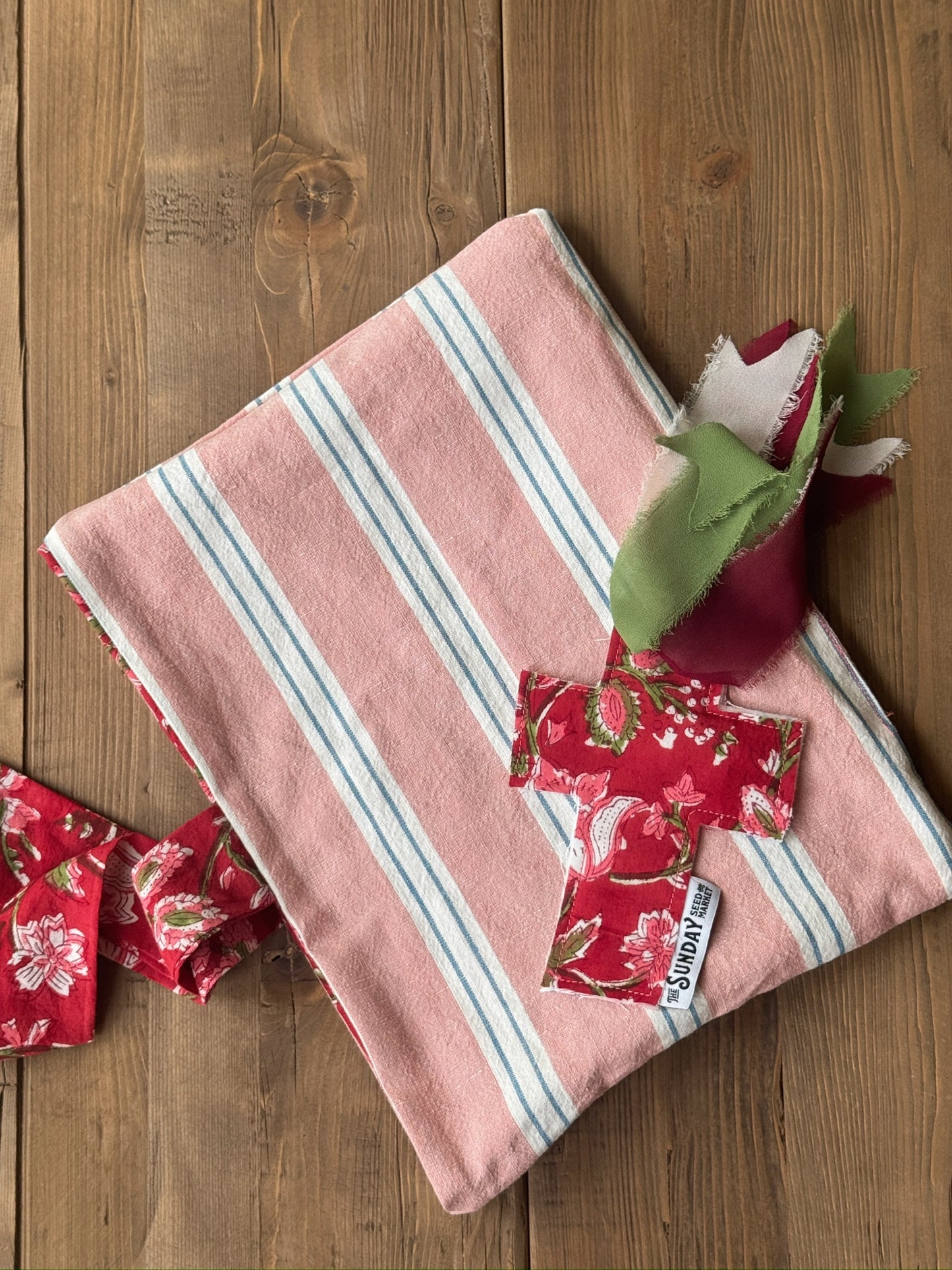Quilted Book Cover & Cross Bookmark Bundle