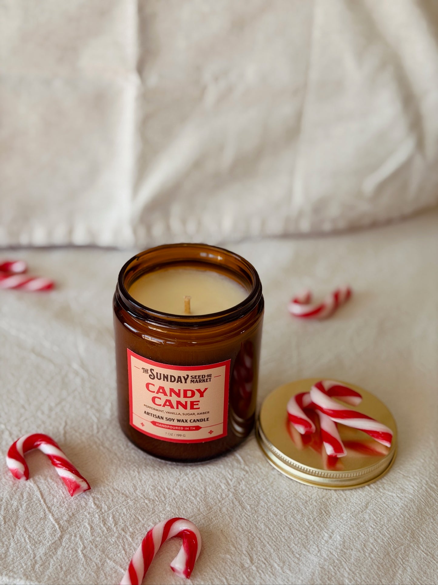 Candy Cane Candle