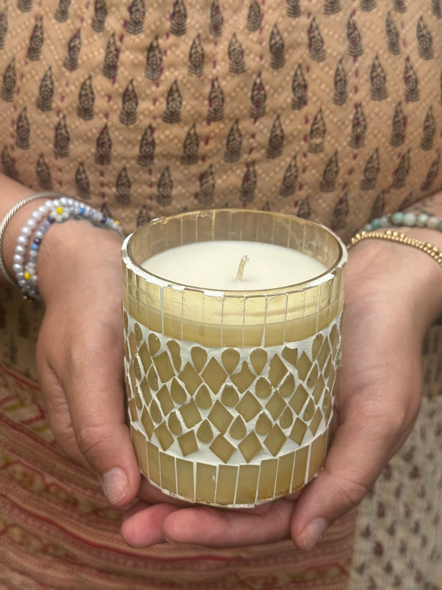 Pumpkin Soufflé Mosaic Candle