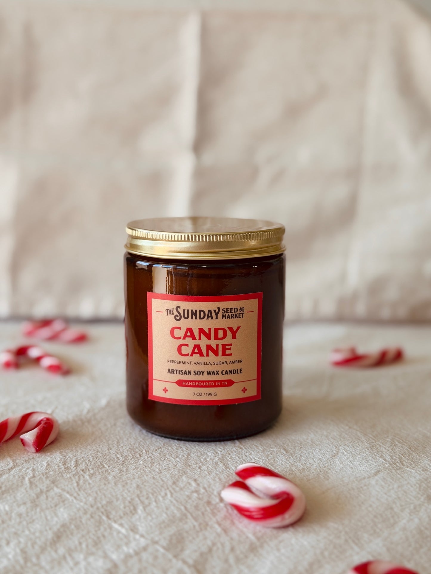 Candy Cane Candle