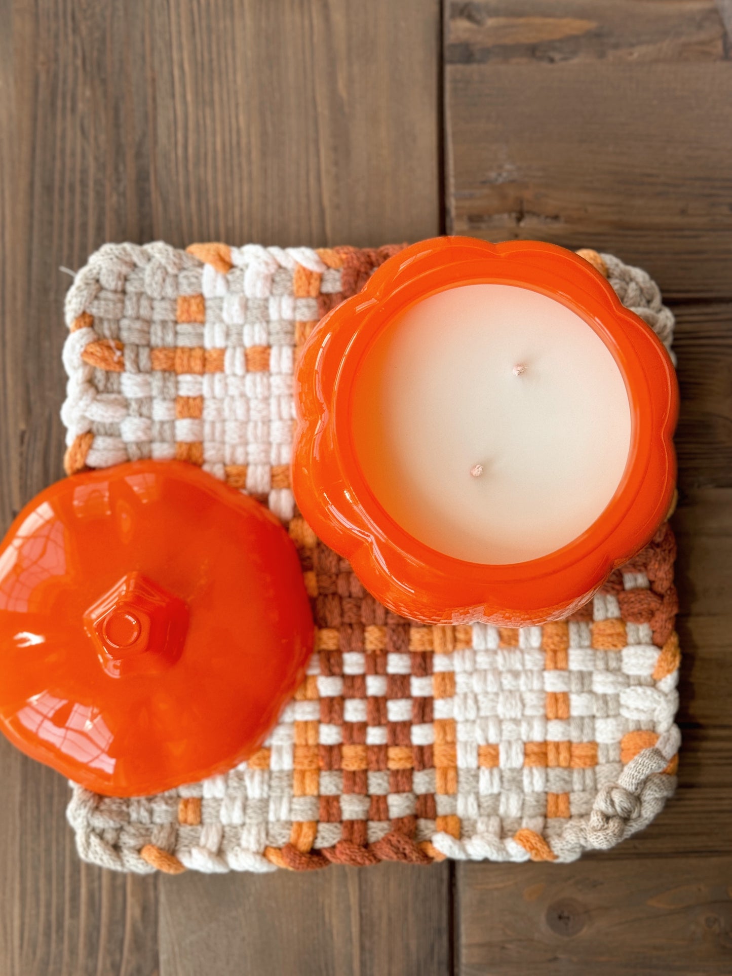 Pumpkin Jar Candle- Orange