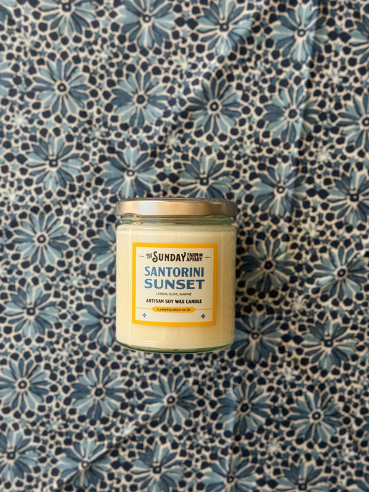 Santorini Sunset Candle