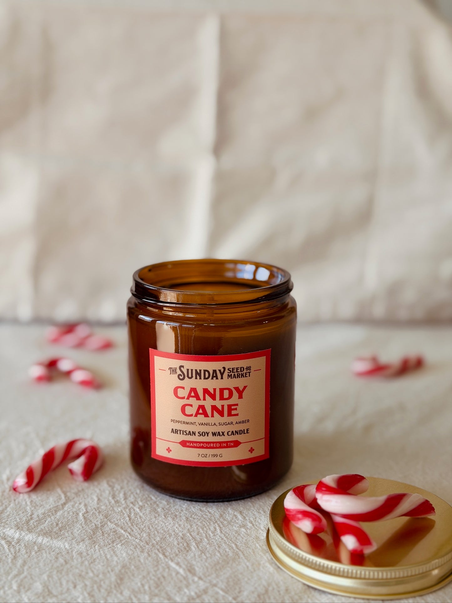 Candy Cane Candle