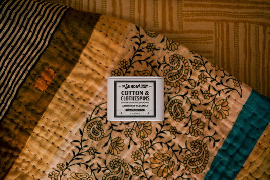 Cotton & Clothespins Candle