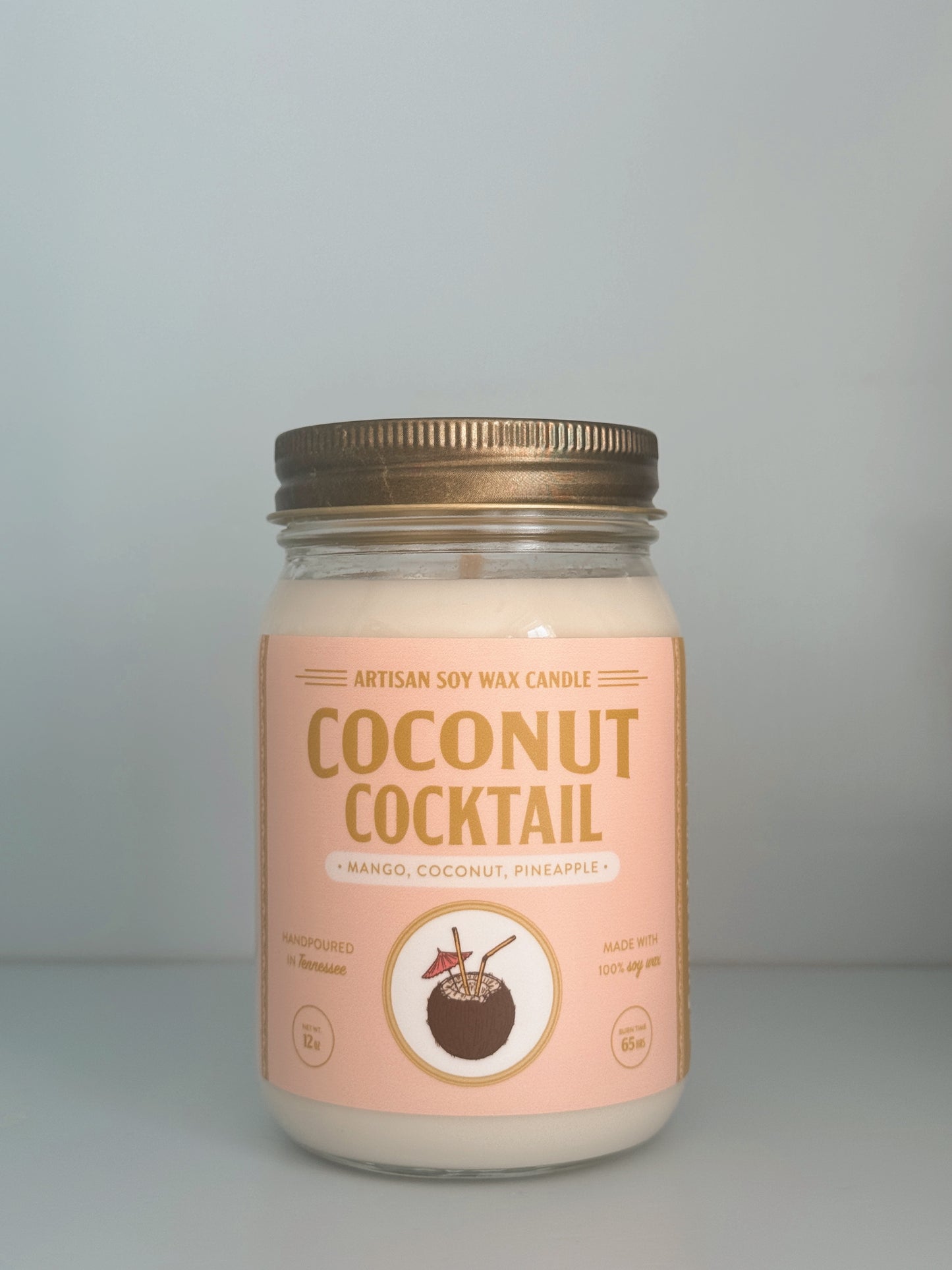 Coconut Cocktail Large Candle