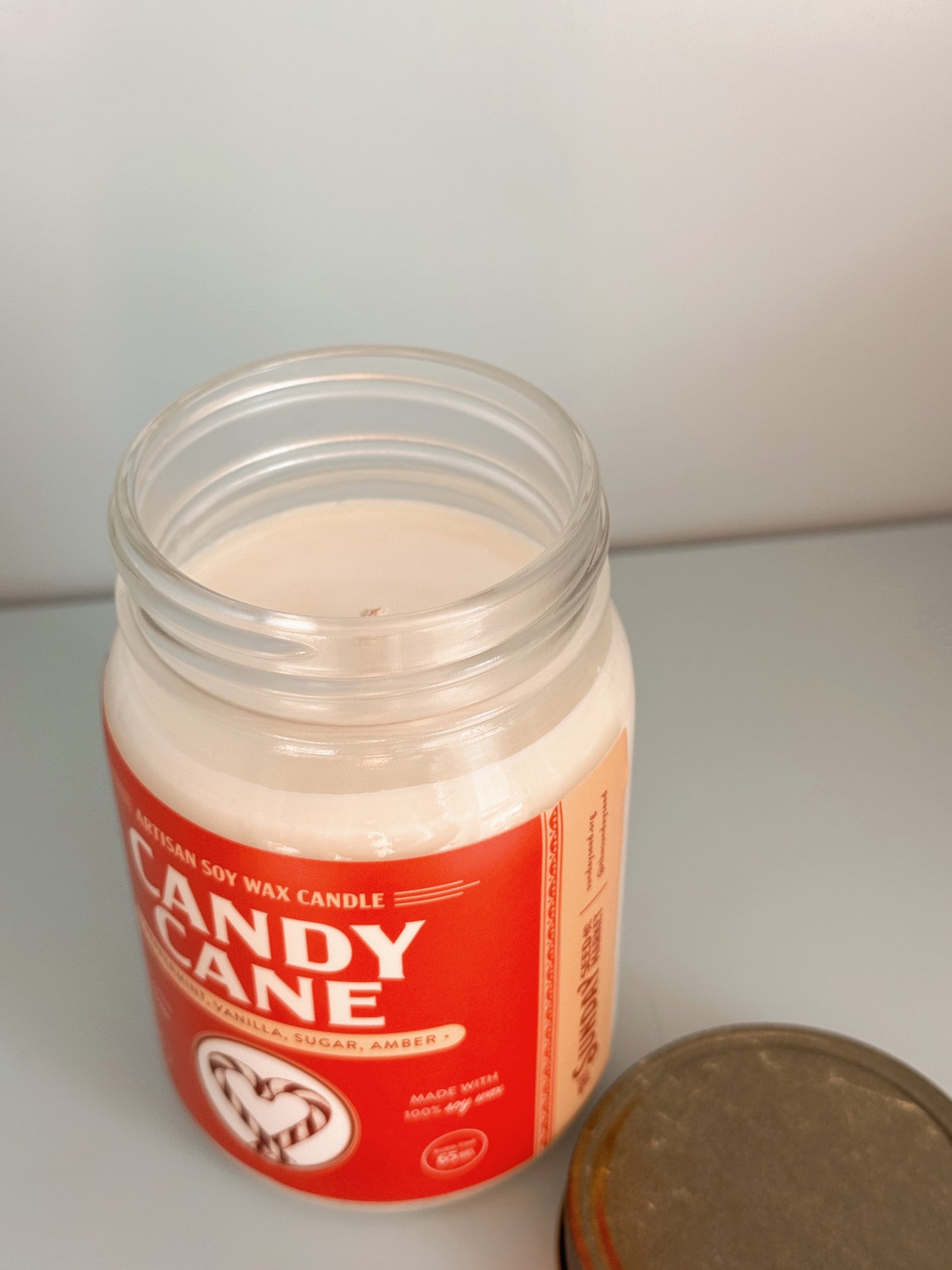 Candy Cane Large Candle