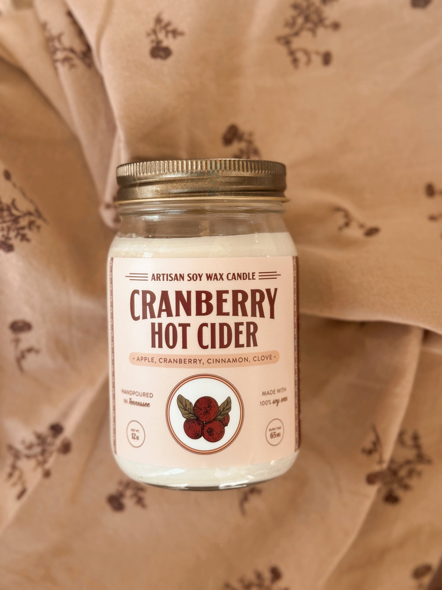 Cranberry Hot Cider Large Candle