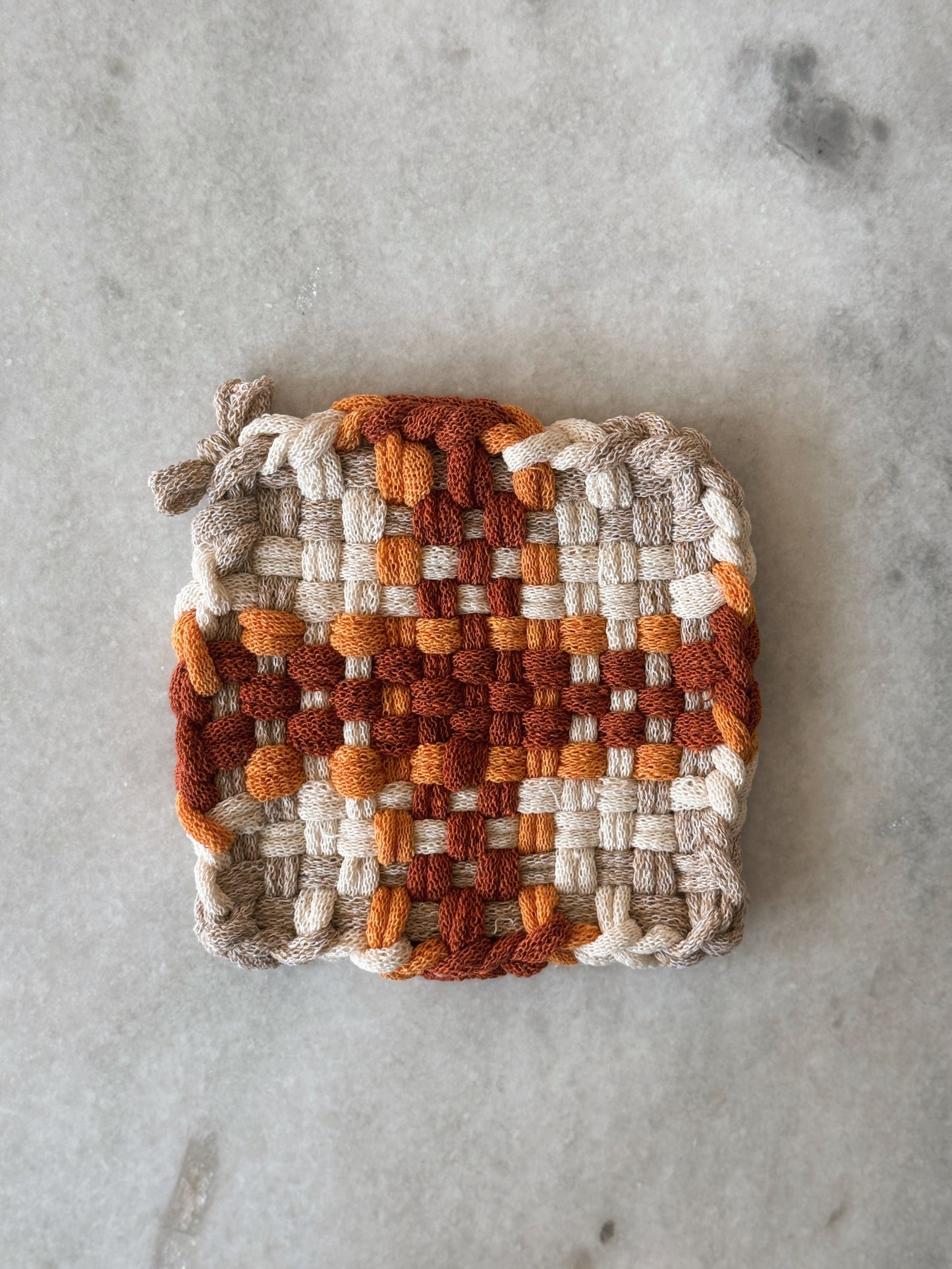 Pumpkin Handwoven Coaster Set