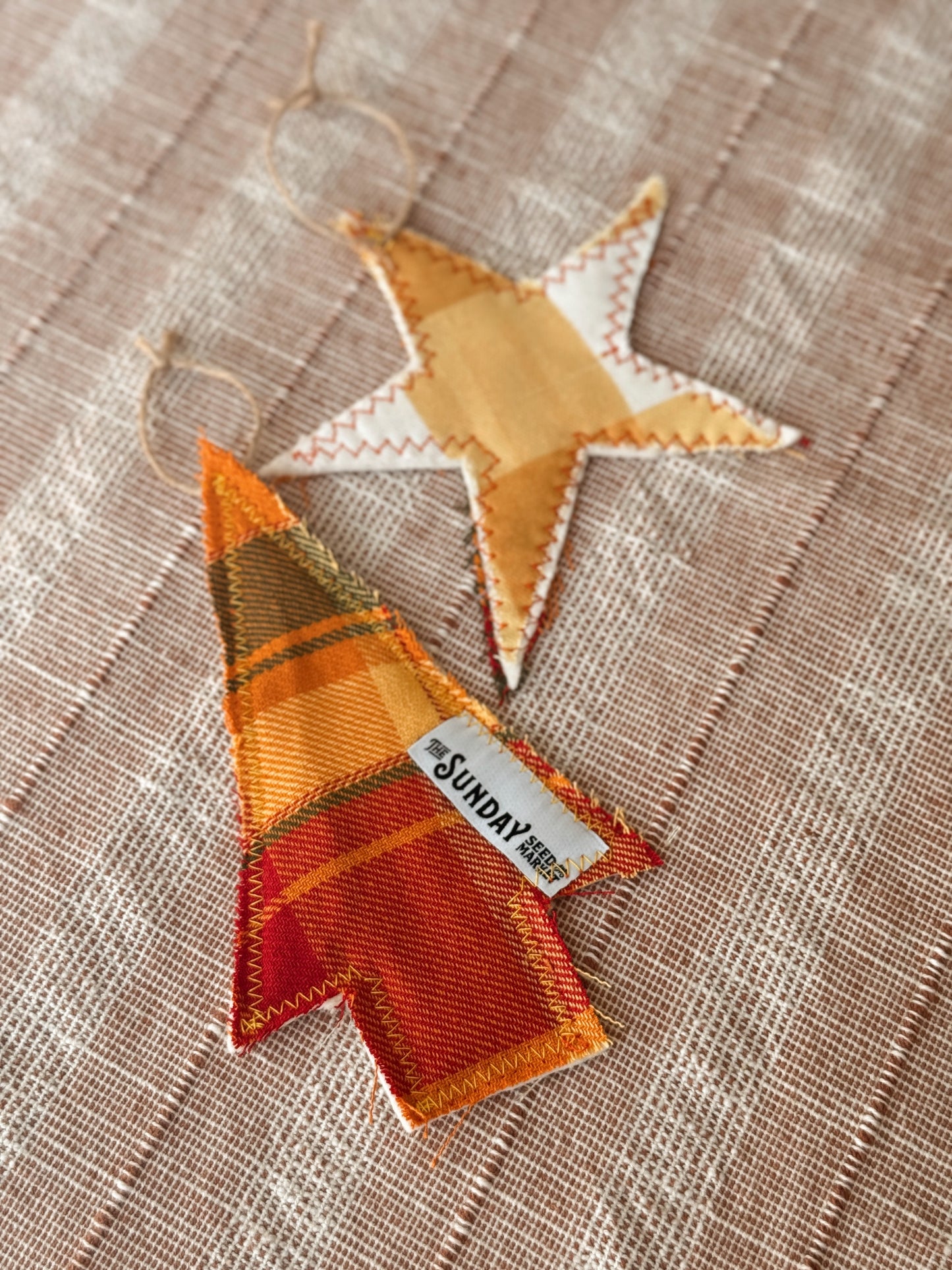 Fireside Textile Ornament Set