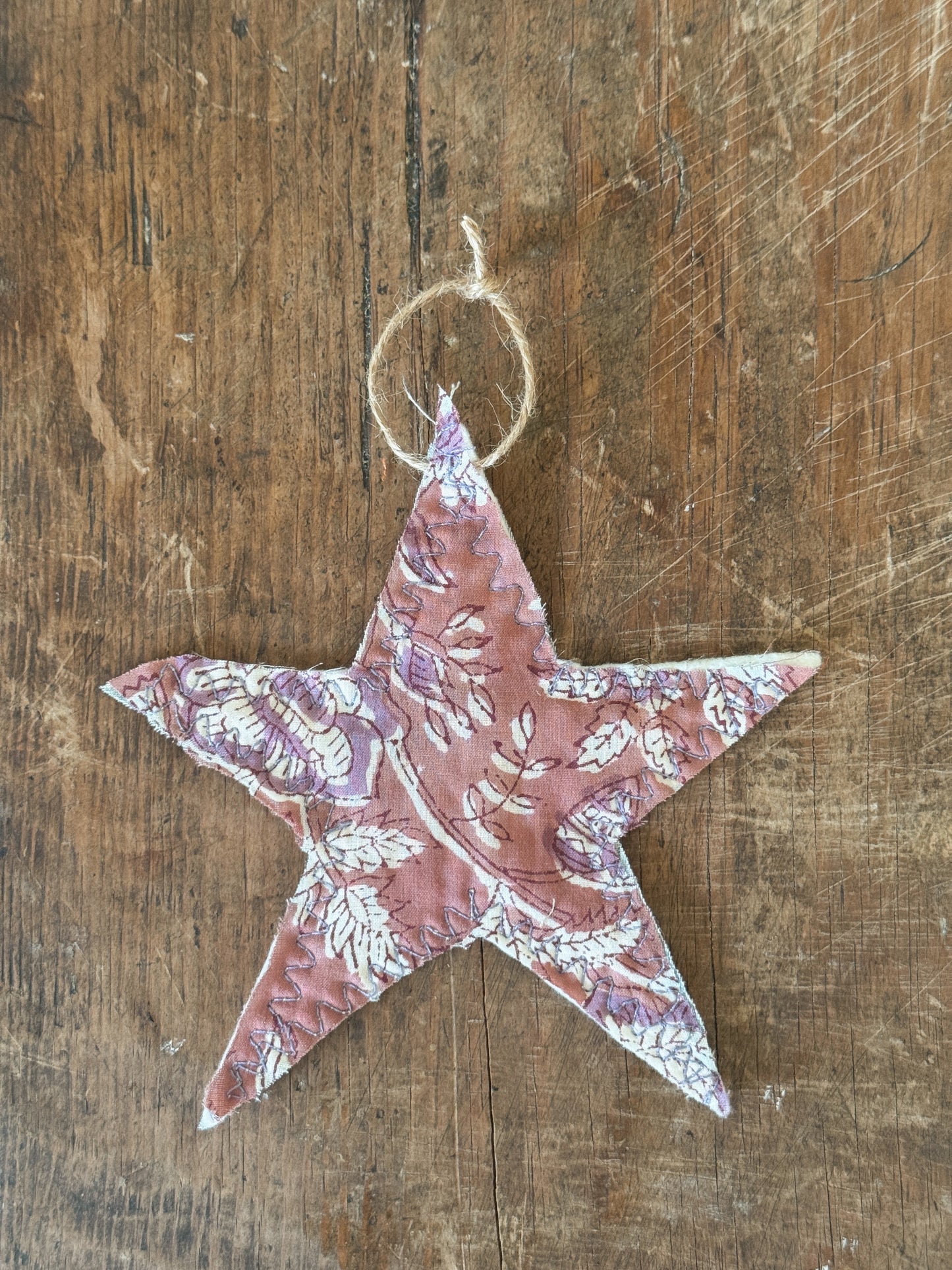 Plum Textile Ornament Set