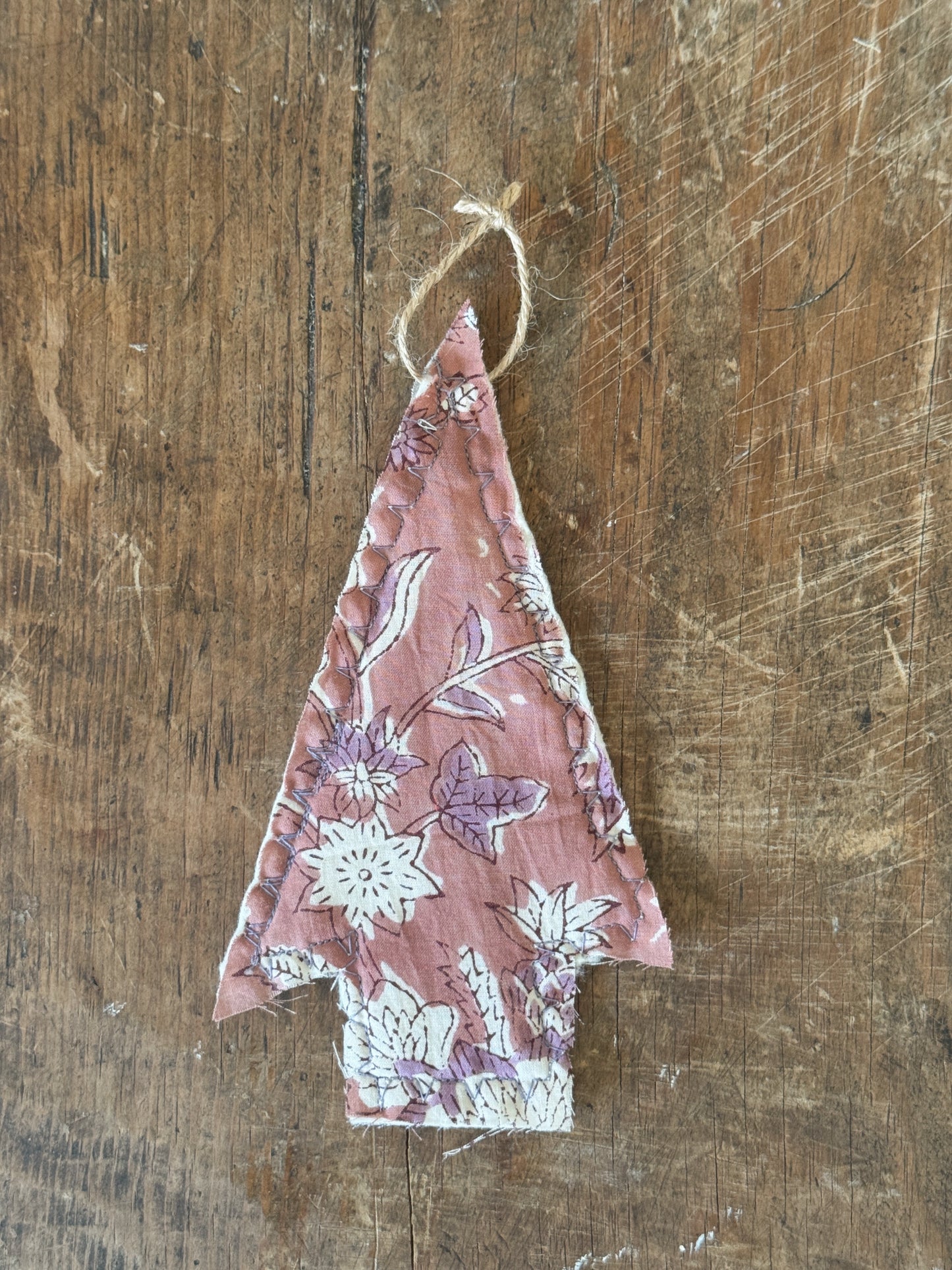 Plum Textile Ornament Set