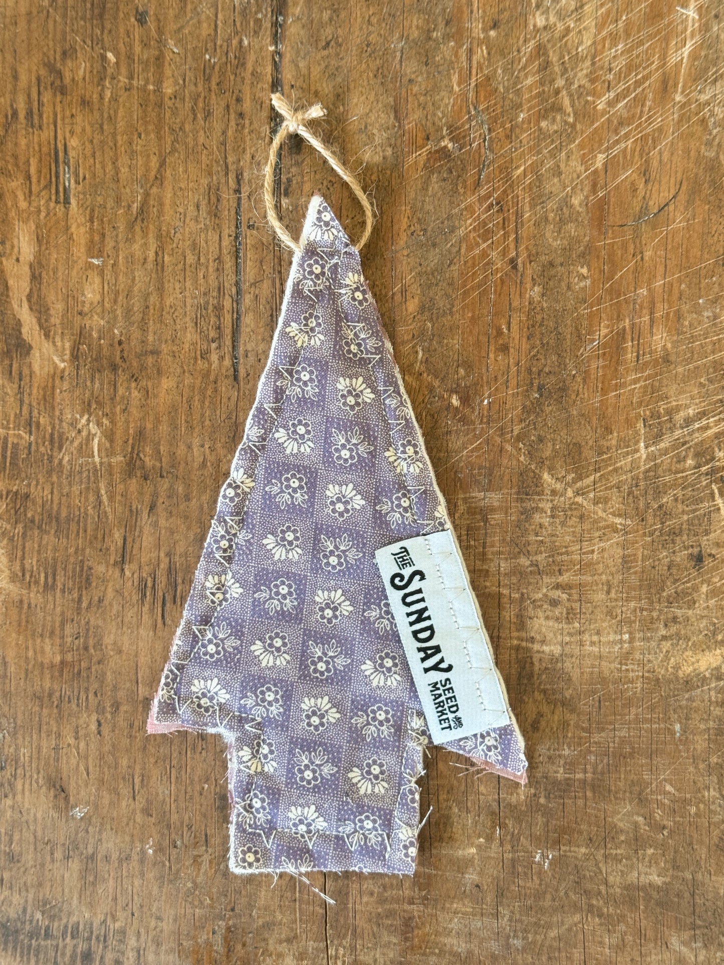 Plum Textile Ornament Set