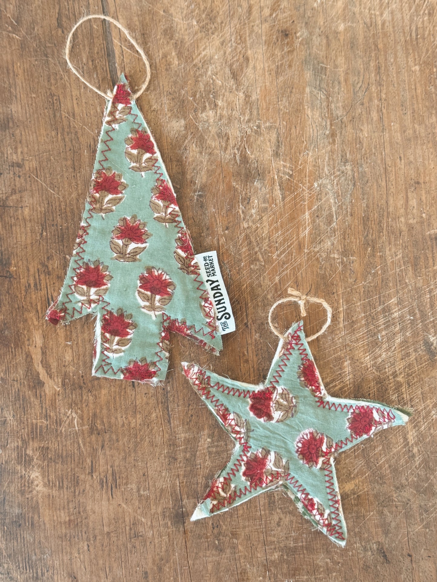 Noel Textile Ornament Set