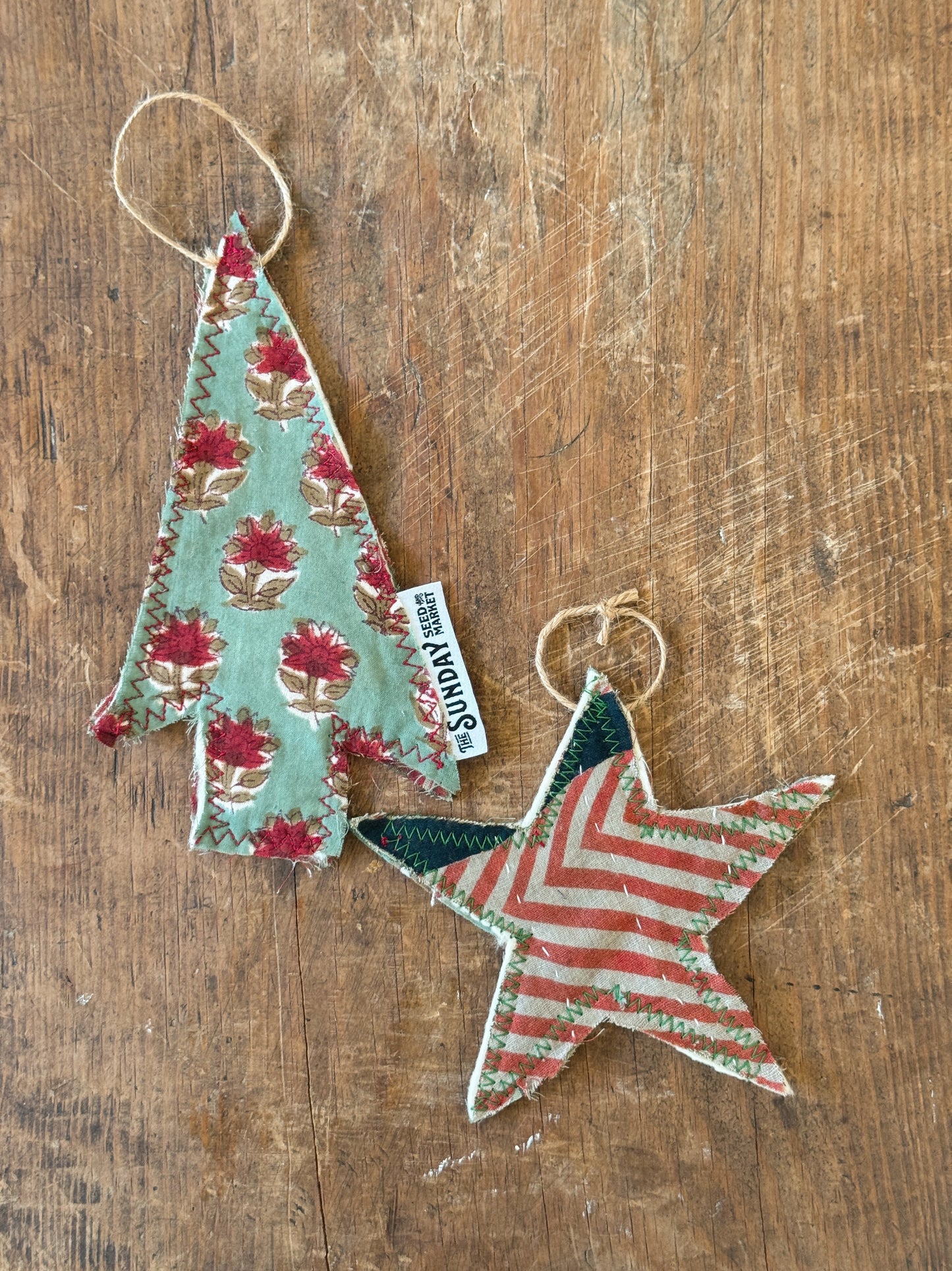 Noel Textile Ornament Set