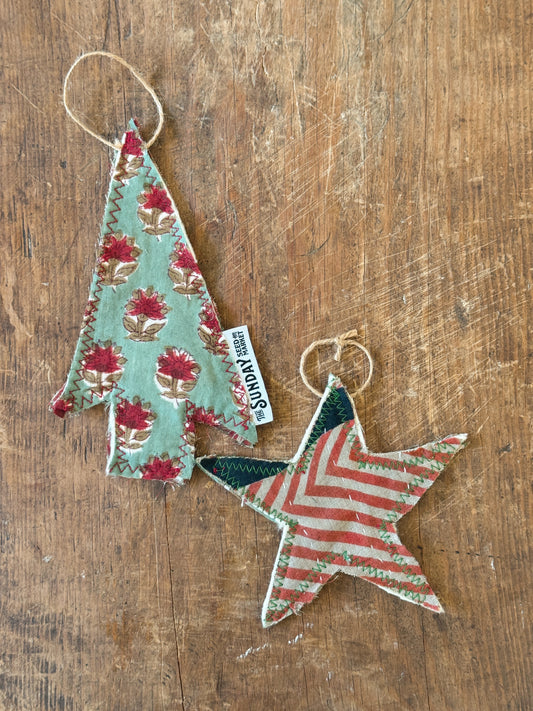 Noel Textile Ornament Set