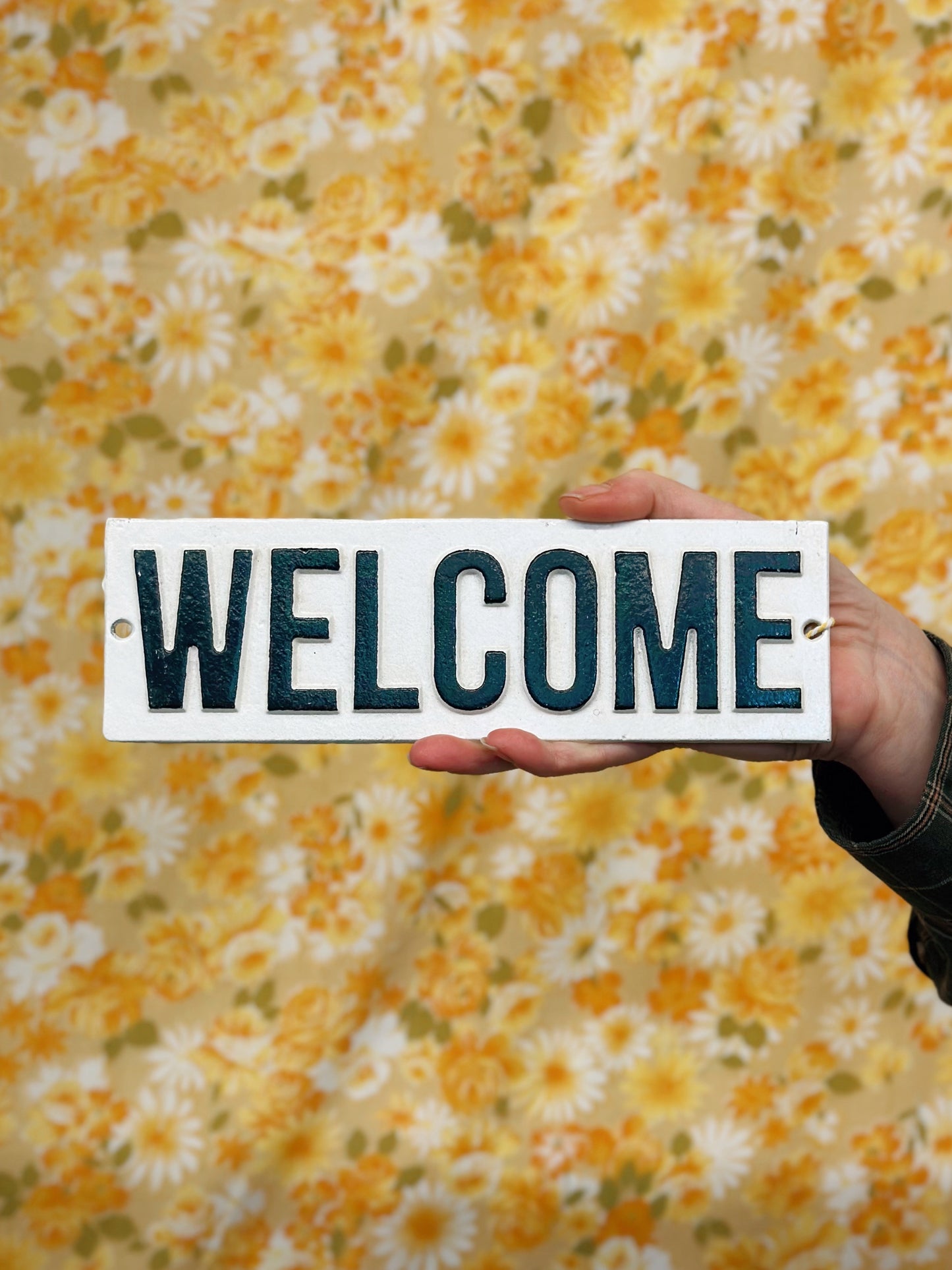 Cast Iron Welcome Sign