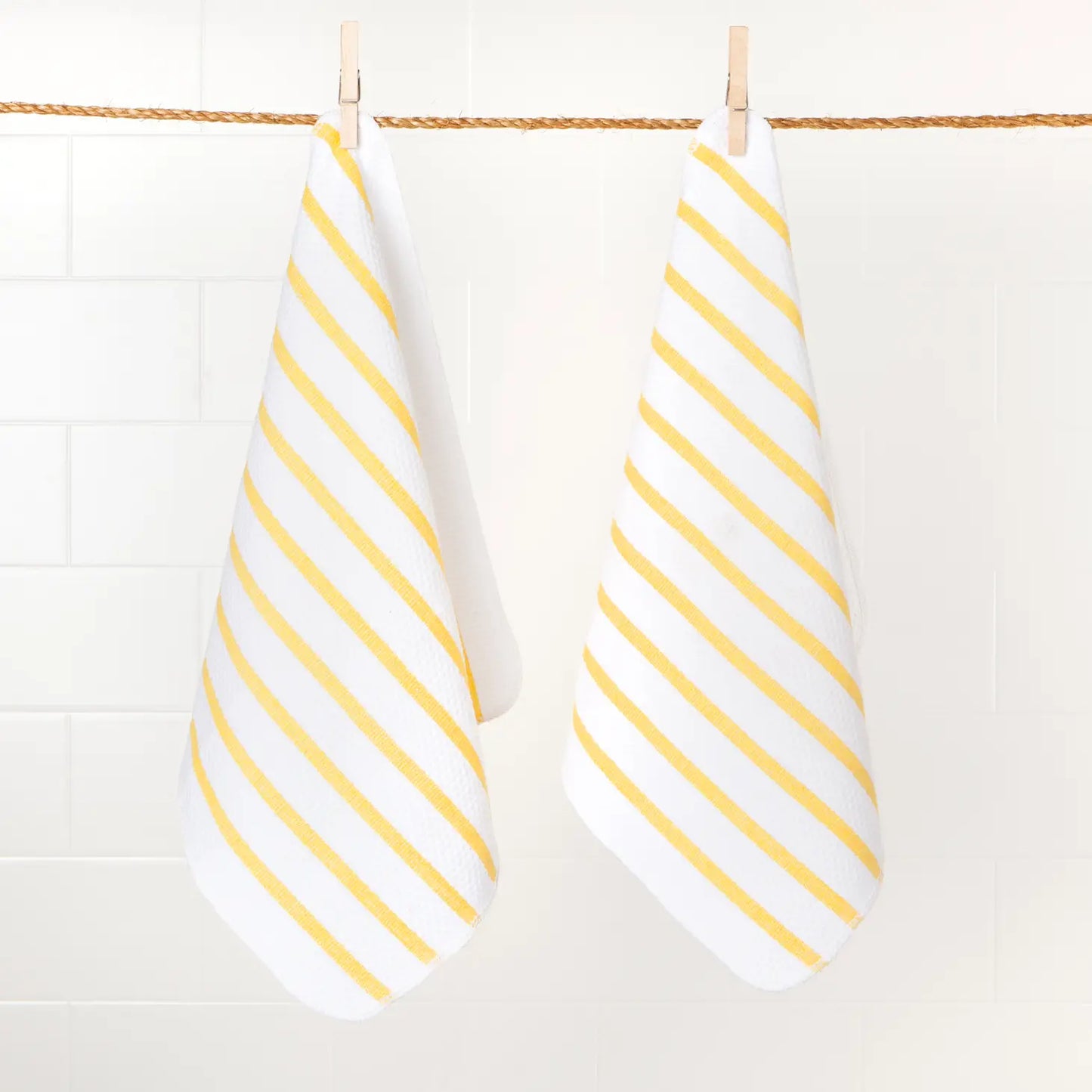 Lemon Stripe Dishcloth Set